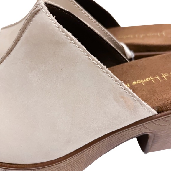 NWT House of Harlow 1960 Griffin Ivory Platform Suede Clogs Size 9 - Picture 5 of 13